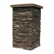 NextStone™ Faux Polyurethane Stone Column Wrap - Brunswick Brown   